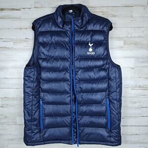 TOTTENHAM HOTSPUR Official Merchandise Dark Blue Men's Large Puffer Vest